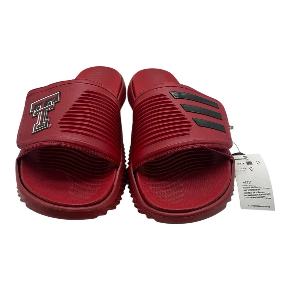 Adidas Alphabounce Slide‎ 2.0 Texas Tech Red Raiders Sandals Mens Sz 13 JI2527